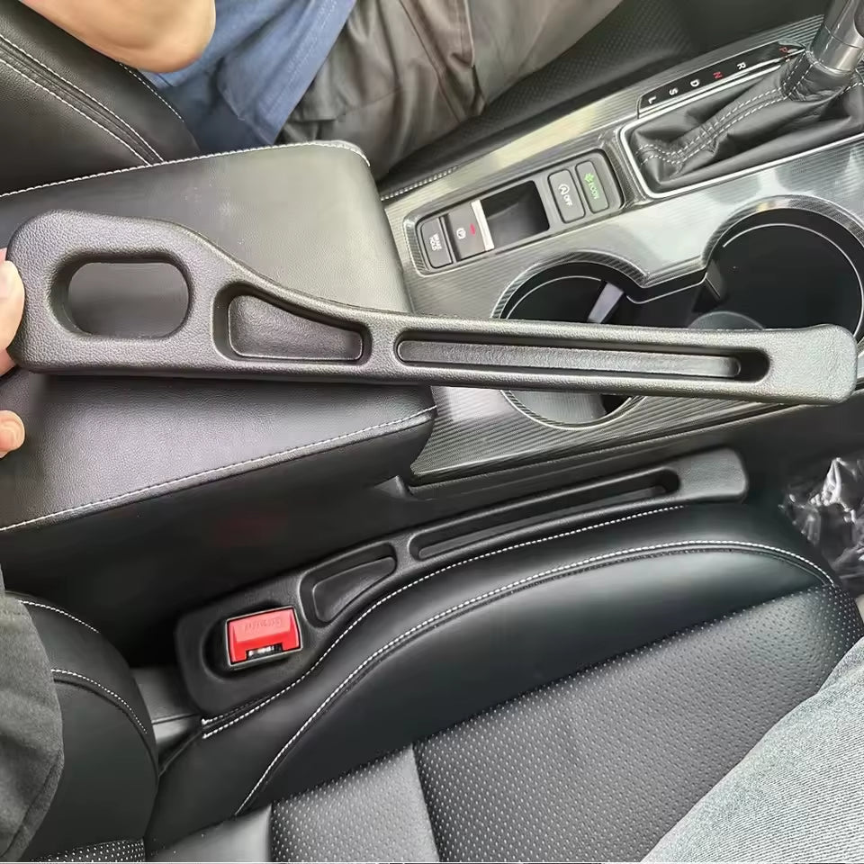 2Pc Car Seat Gap Filler Organizer Waterproof Car Seat Gap Plug Strip with 2 Grooves Seat Gap Storage Auto Interior Accessories